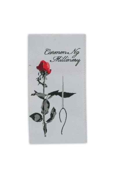 EB012 design clothing washing woven plaque wholesale armband trademark custom computer embroidery woven 唛 manufacturer 45 degree